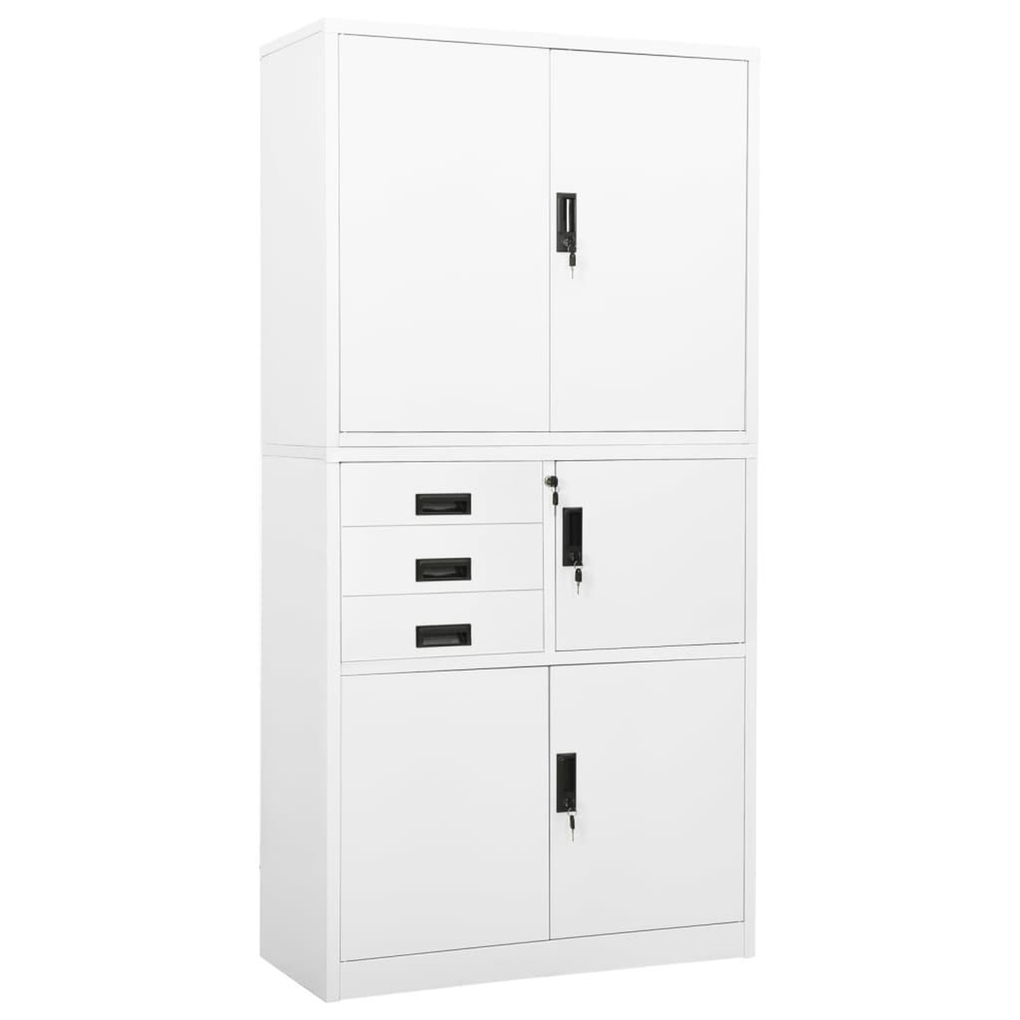 Voir la diapositive 1 : VIDAXL Armoire de bureau Blanc 90x40x180 cm Acier