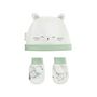Voir la diapositive 1 : Petit Béguin Bonnet bébé et moufles anti-griffures Chatmallow