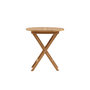Voir la diapositive 2 : Paris Prix Table de Jardin Ronde en Teck  Kenya  70cm Naturel