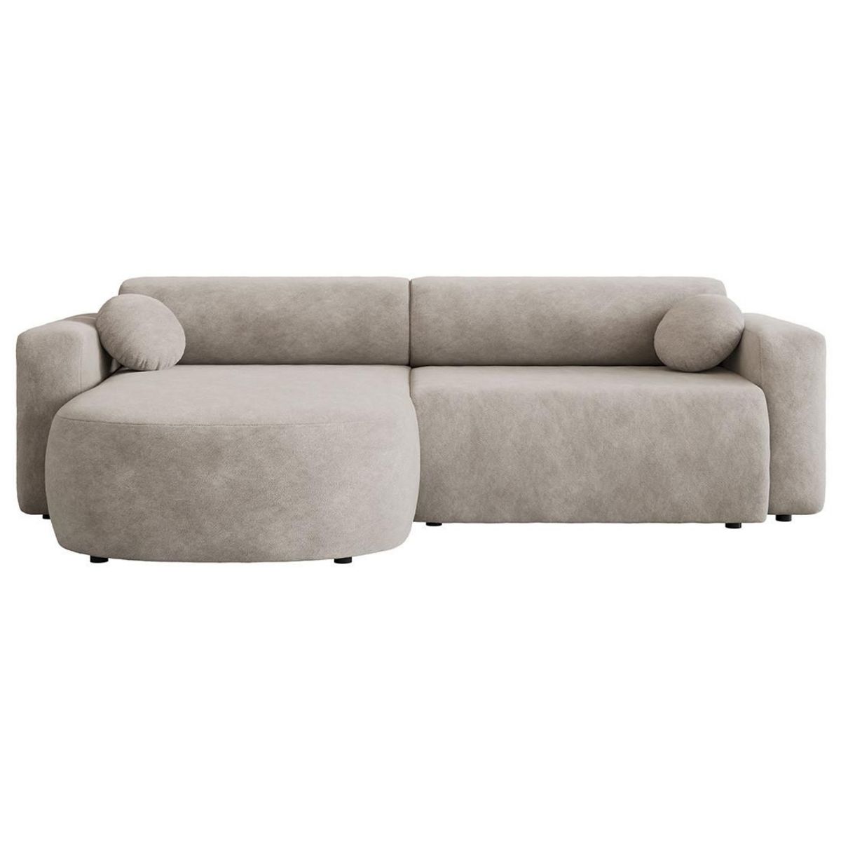 BEST MOBILIER Brunello - canapé d'angle réversible 4 places convertible avec coffre en tissu