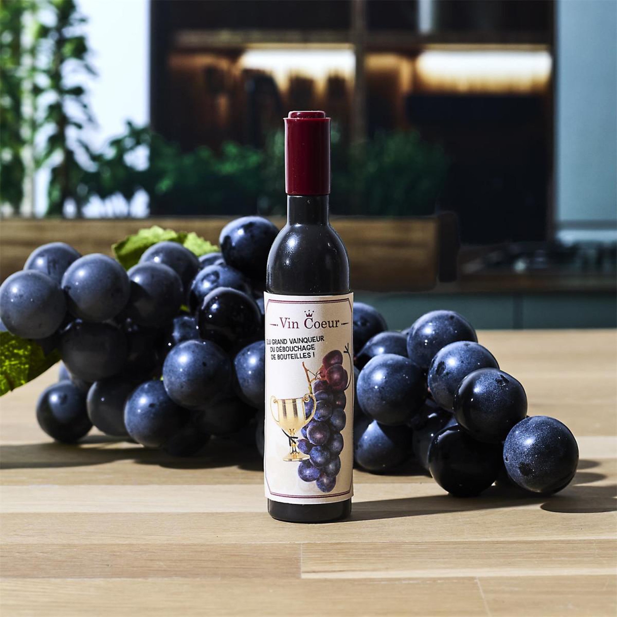 Voir la diapositive 4 : COOK CONCEPT Tire-bouchon aimanté  bouteille de vin  11cm noir