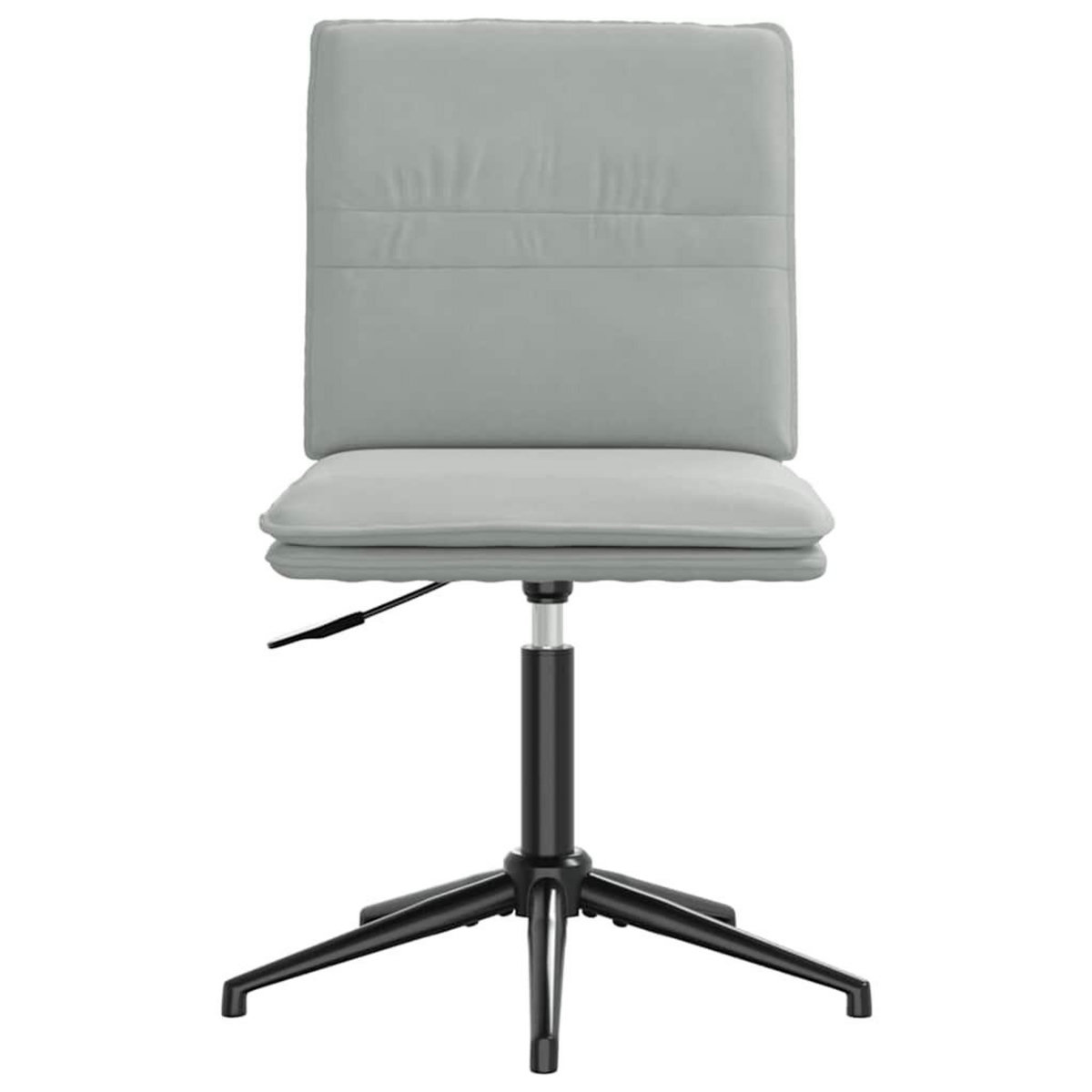VIDAXL Chaises a manger lot de 4 Gris clair Velours