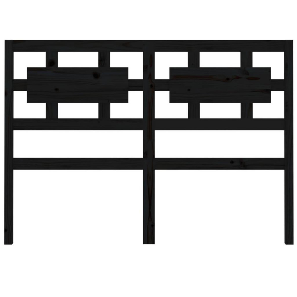 VIDAXL Tete de lit Noir 165,5x4x100 cm Bois massif de pin