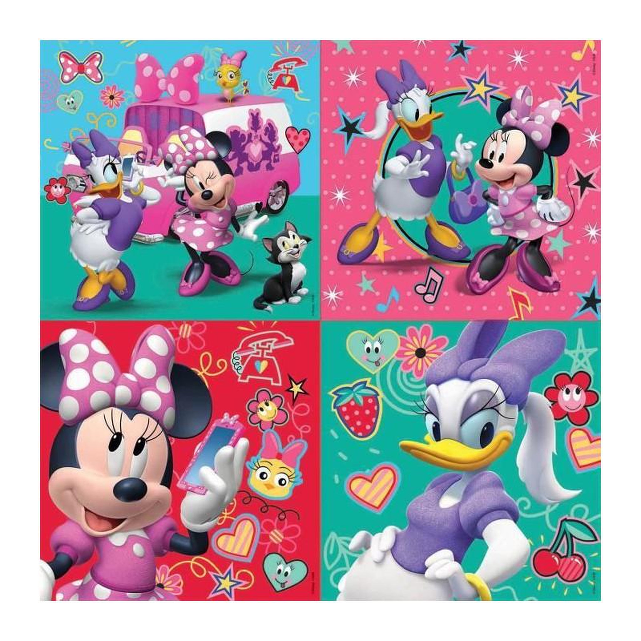 Voir la diapositive 2 : EDUCA MINNIE Malette Puzzles Progressifs Minnie + The Happy Helpers 12-16-20-25