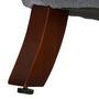Voir la diapositive 5 : HOMCOM Fauteuil enfant oreilles grand confort accoudoirs assise dossier garnissage mousse haute densité piètement bois hévéa verni lin gris