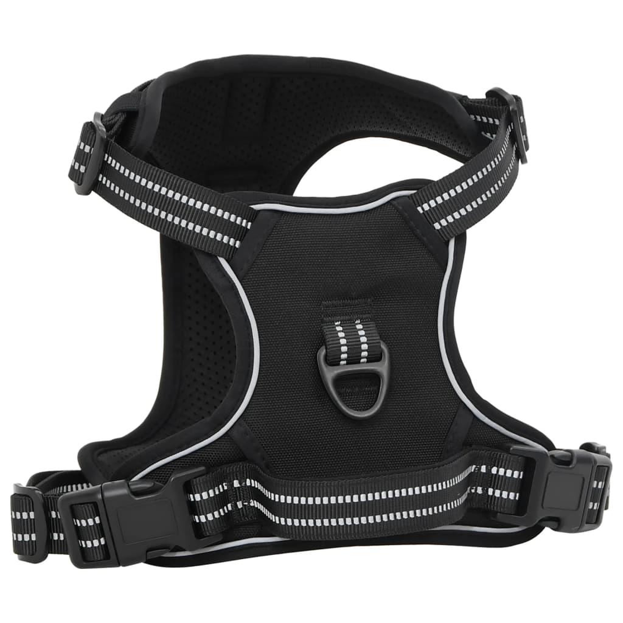 Voir la diapositive 2 : VIDAXL Harnais pour chien avec laisse et collier reglables noir L