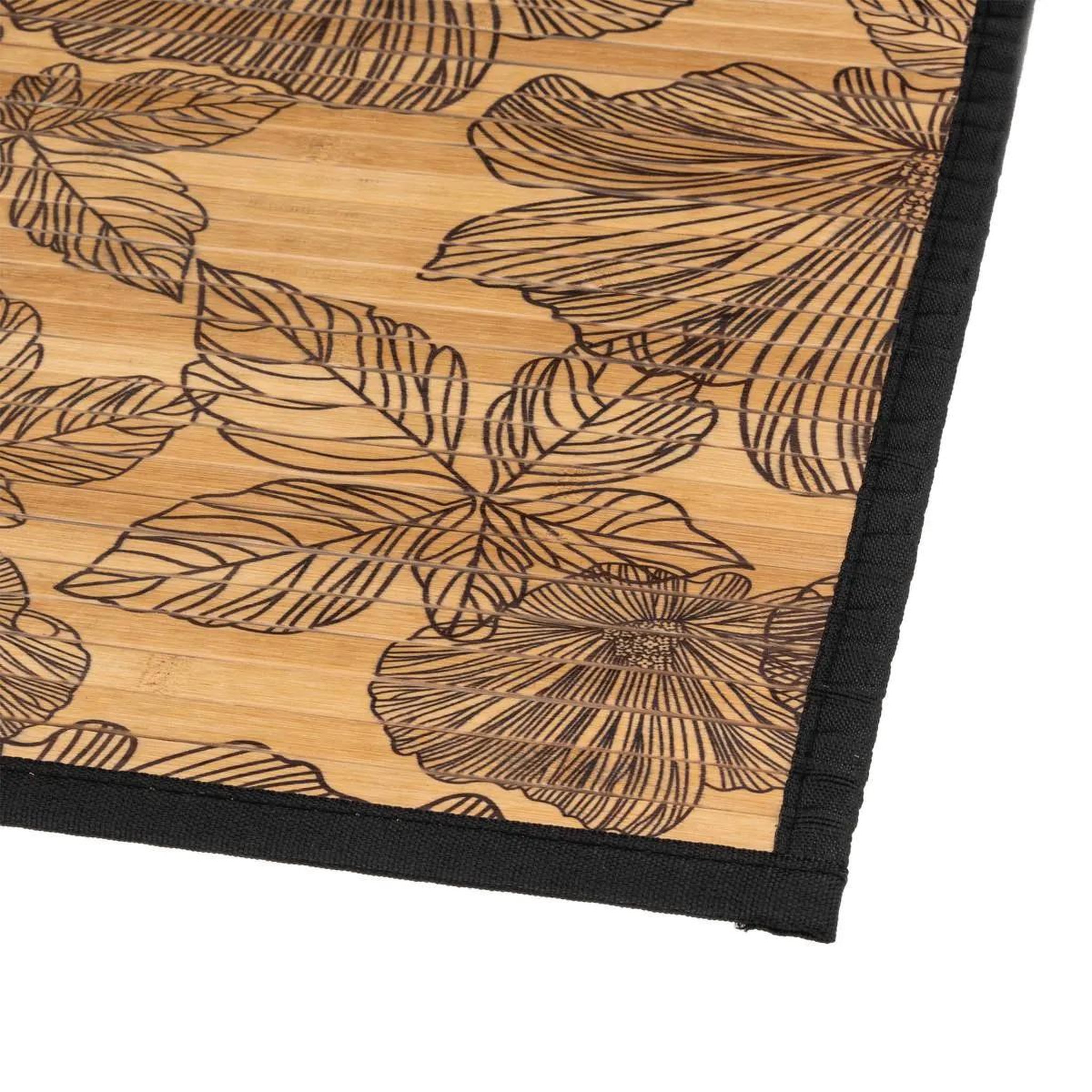 Voir la diapositive 2 : FIVE Tapis de salle de bain  blackflora  50x80cm beige