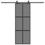 Voir la diapositive 2 : VIDAXL Porte coulissante kit quincaillerie noir 76x205 cm verre trempe