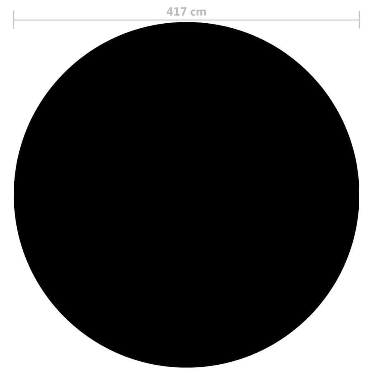 VIDAXL Couverture de piscine Noir 417 cm PE