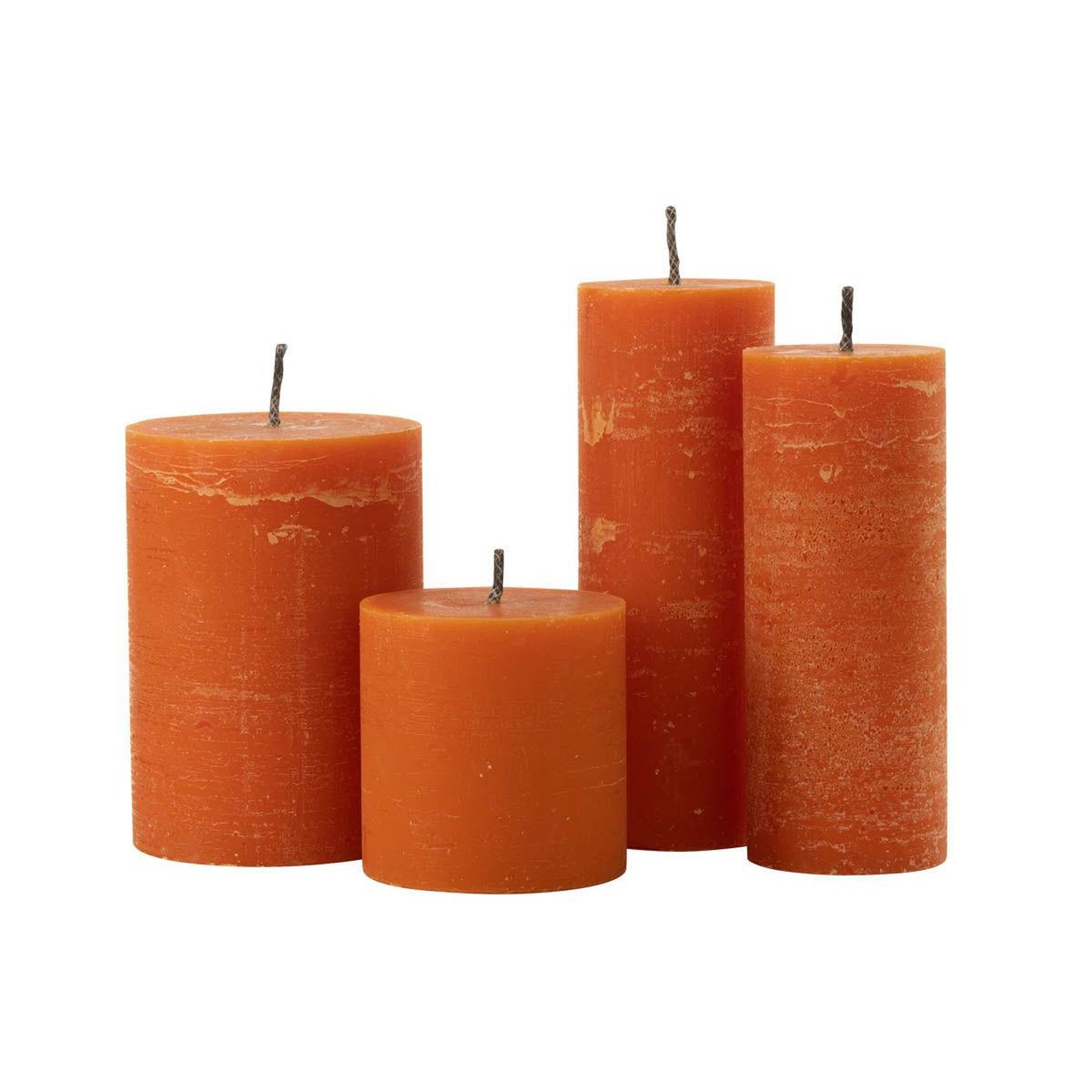 Voir la diapositive 2 : J-LINE Bougie pilier extérieur  odessa  25cm orange