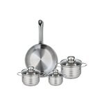 ELO Ensemble de 1 Poêle de cuisson 28 cm et 3 faitouts 12, 14 et 16 cm Elo Profi Brillant