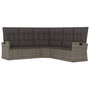 Voir la diapositive 5 : VIDAXL Salon de jardin 2 pcs avec coussins Gris Resine tressee