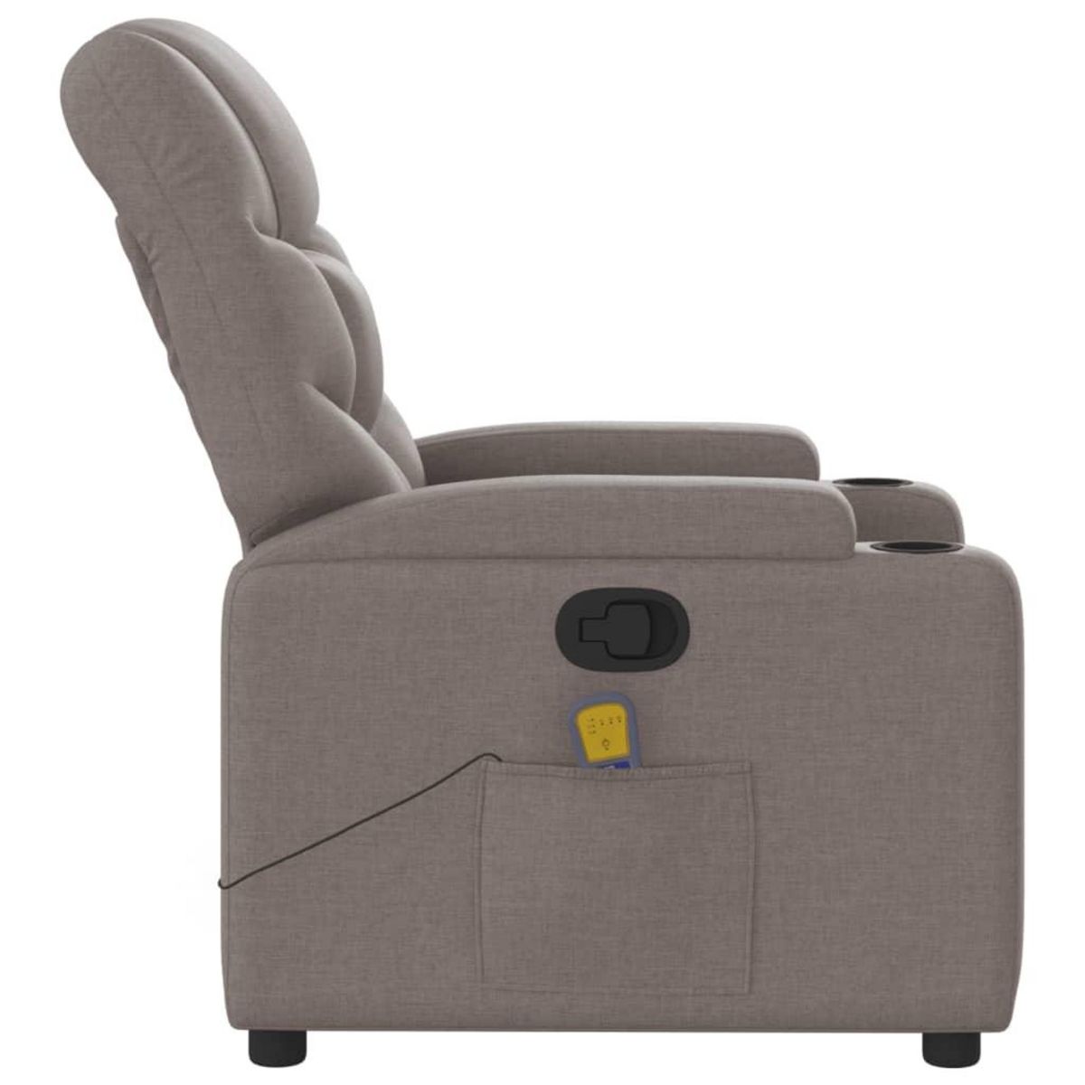 VIDAXL Fauteuil de massage inclinable Taupe Tissu