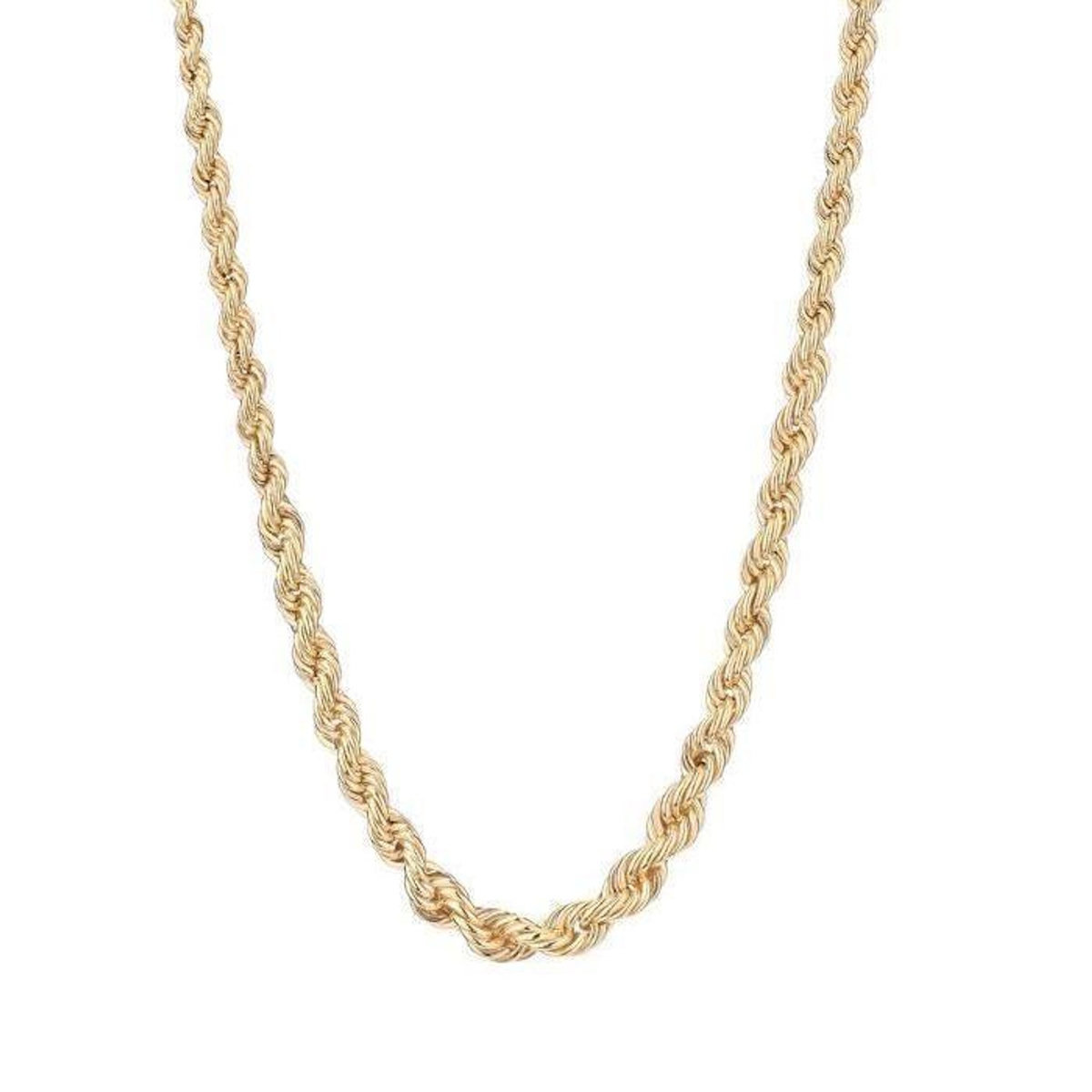 L'ATELIER D'AZUR Collier Femme Maille Corde en Chute - Or Jaune