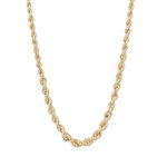 L'ATELIER D'AZUR Collier Femme Maille Corde en Chute - Or Jaune