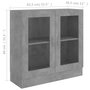 Voir la diapositive 6 : VIDAXL Armoire a vitrine Gris beton 82,5x30,5x80 cm Bois d'ingenierie