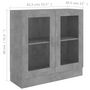 Voir la diapositive 6 : VIDAXL Armoire a vitrine Gris beton 82,5x30,5x80 cm Bois d'ingenierie