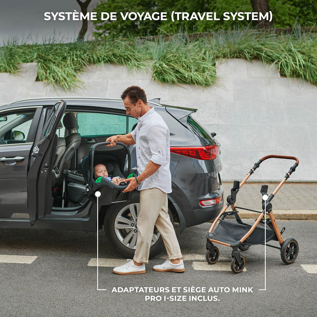 KINDERKRAFT Poussette multifonctionnelle 3 en 1 ESME PRO