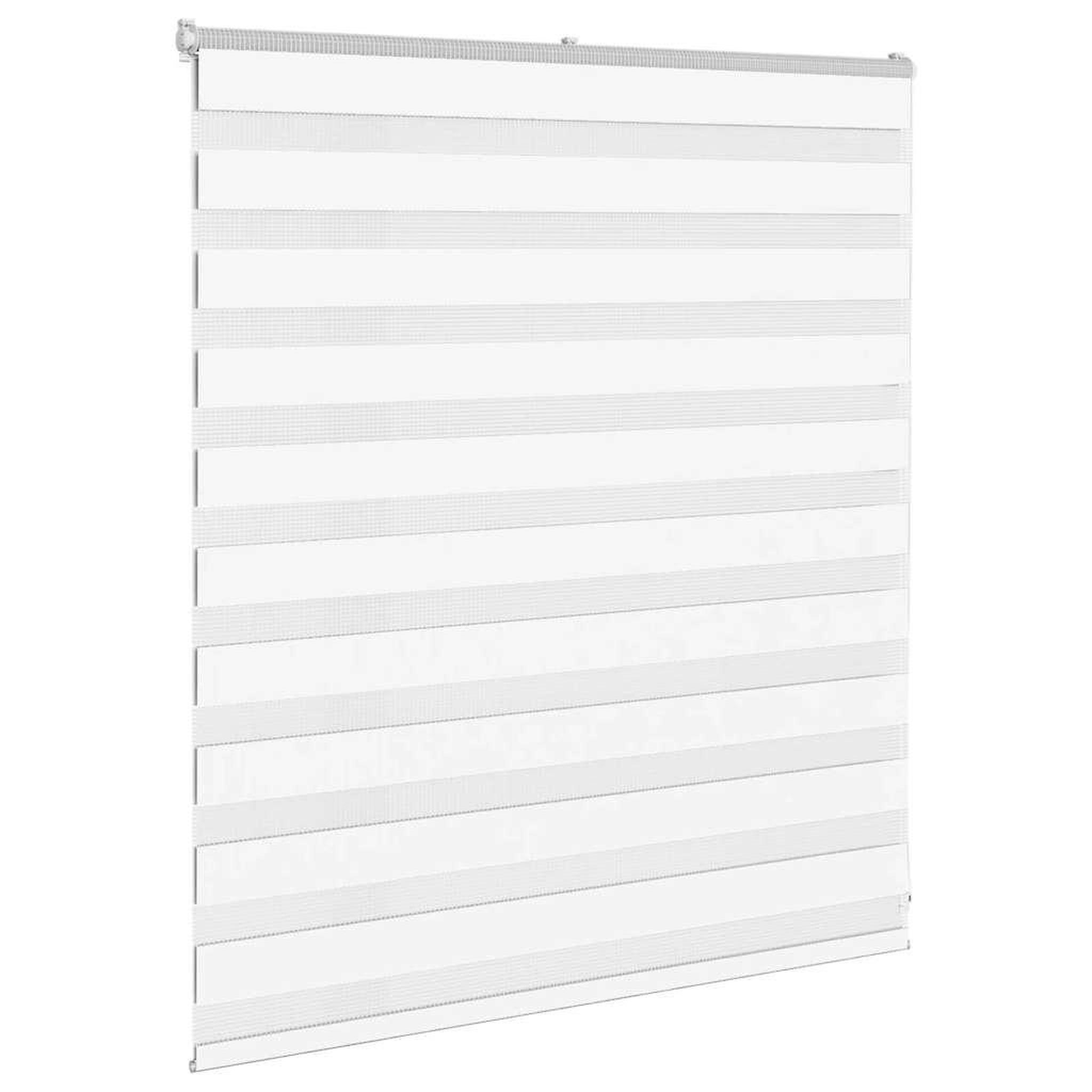 Voir la diapositive 3 : VIDAXL Store zebre blanc 130x100 cm largeur du tissu 125,9cm polyester