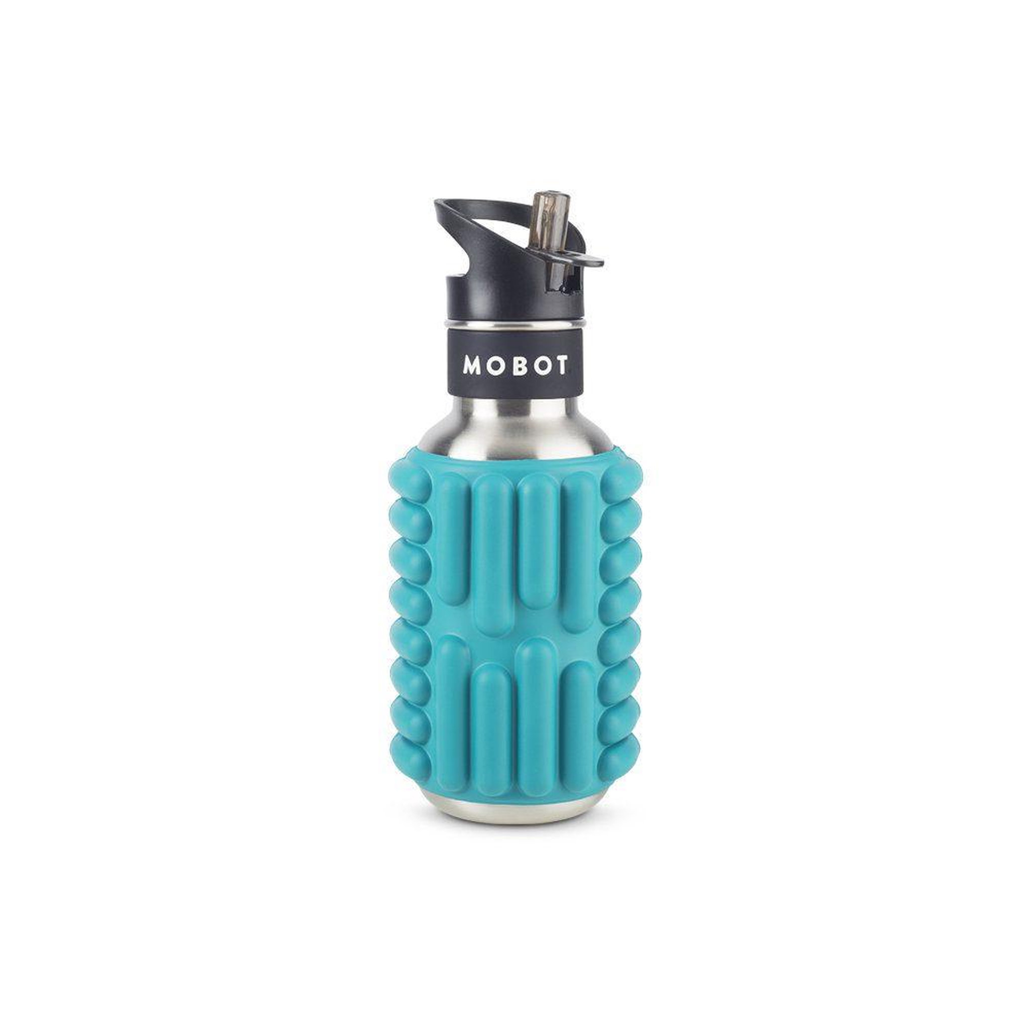 MOBOT Bouteille de sport - mobot - fonction 2 en 1 rouleau de massage - bleu clair