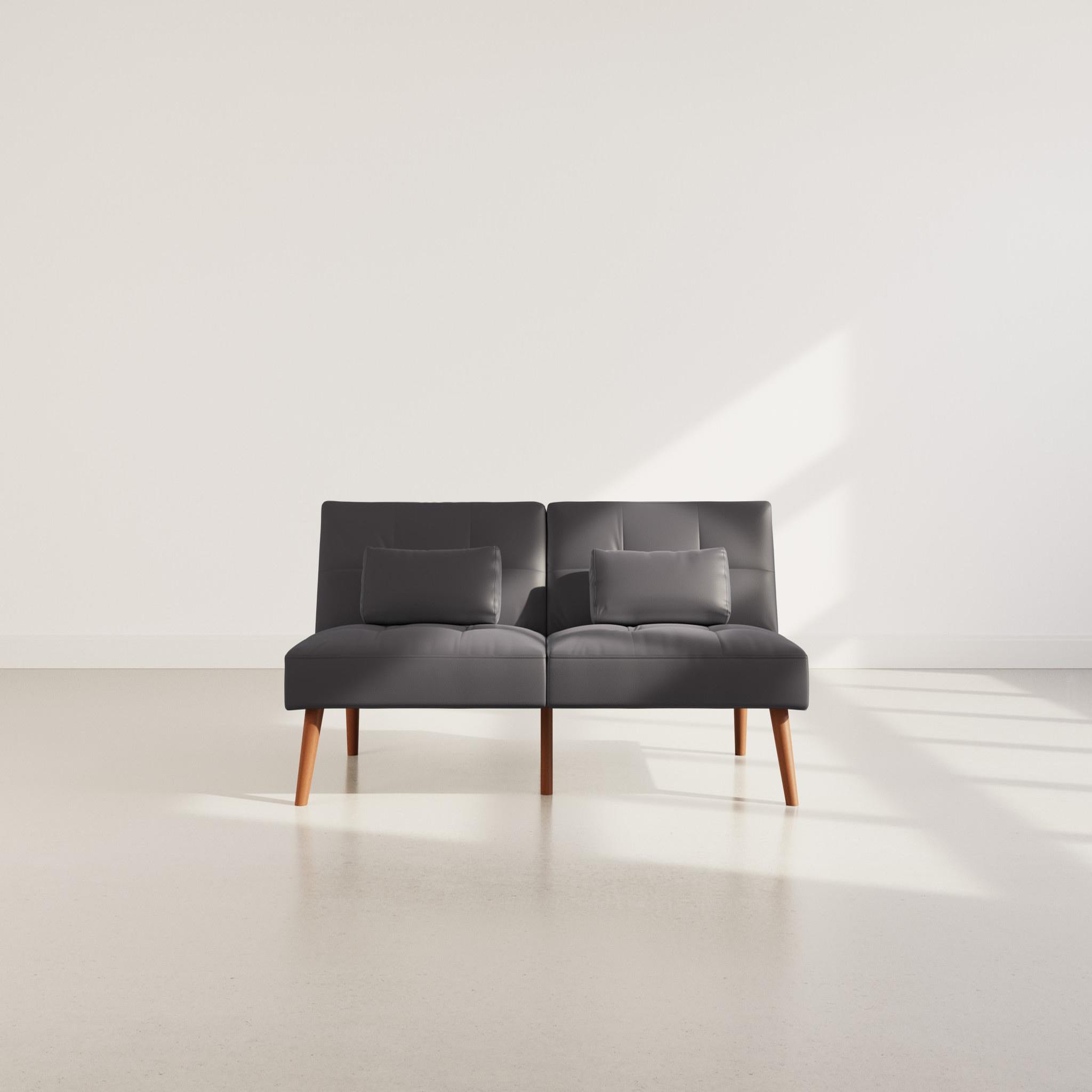 Voir la diapositive 6 : BEST MOBILIER Philae - canapé convertible clic-clac 2 places - en simili