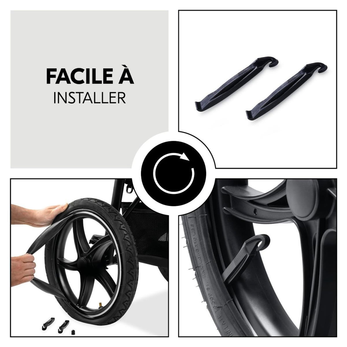 HAUCK Kit de Réparation Poussette 3 Roues