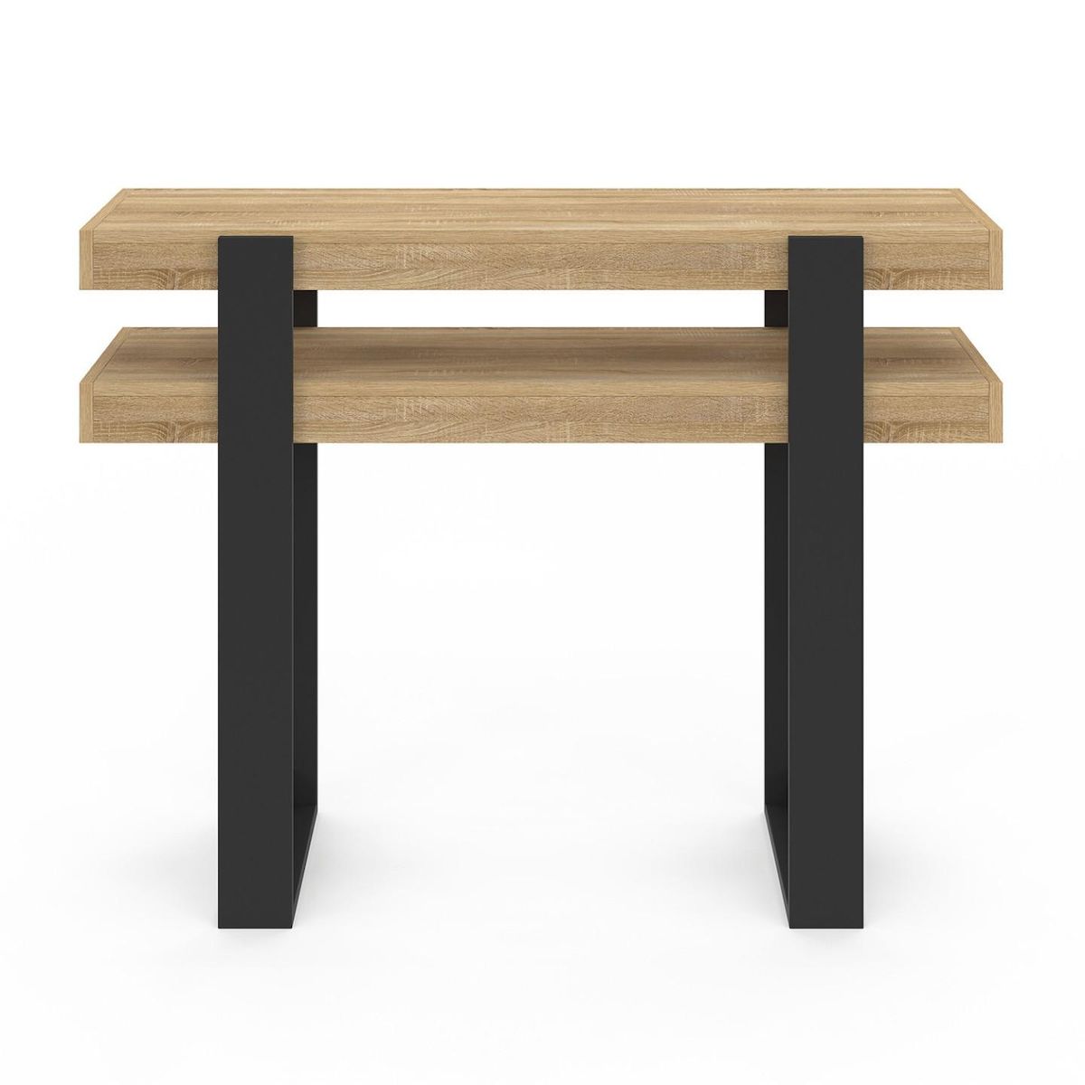 ID MARKET Console double PHOENIX bois et noir