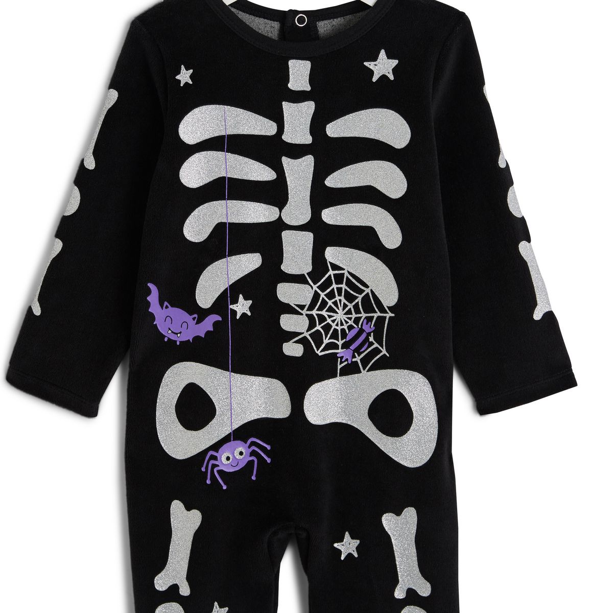 IN EXTENSO Dors bien squelette bébé fille Halloween 