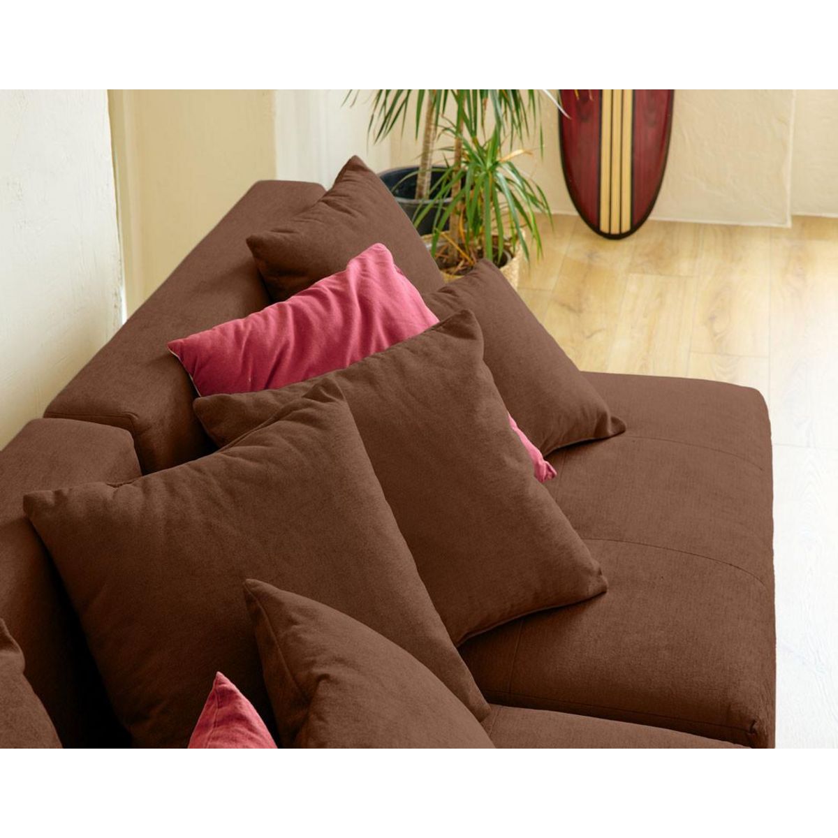 LISA DESIGN Amalfi - canapé modulable d'angle réversible - 4 places - en tissu