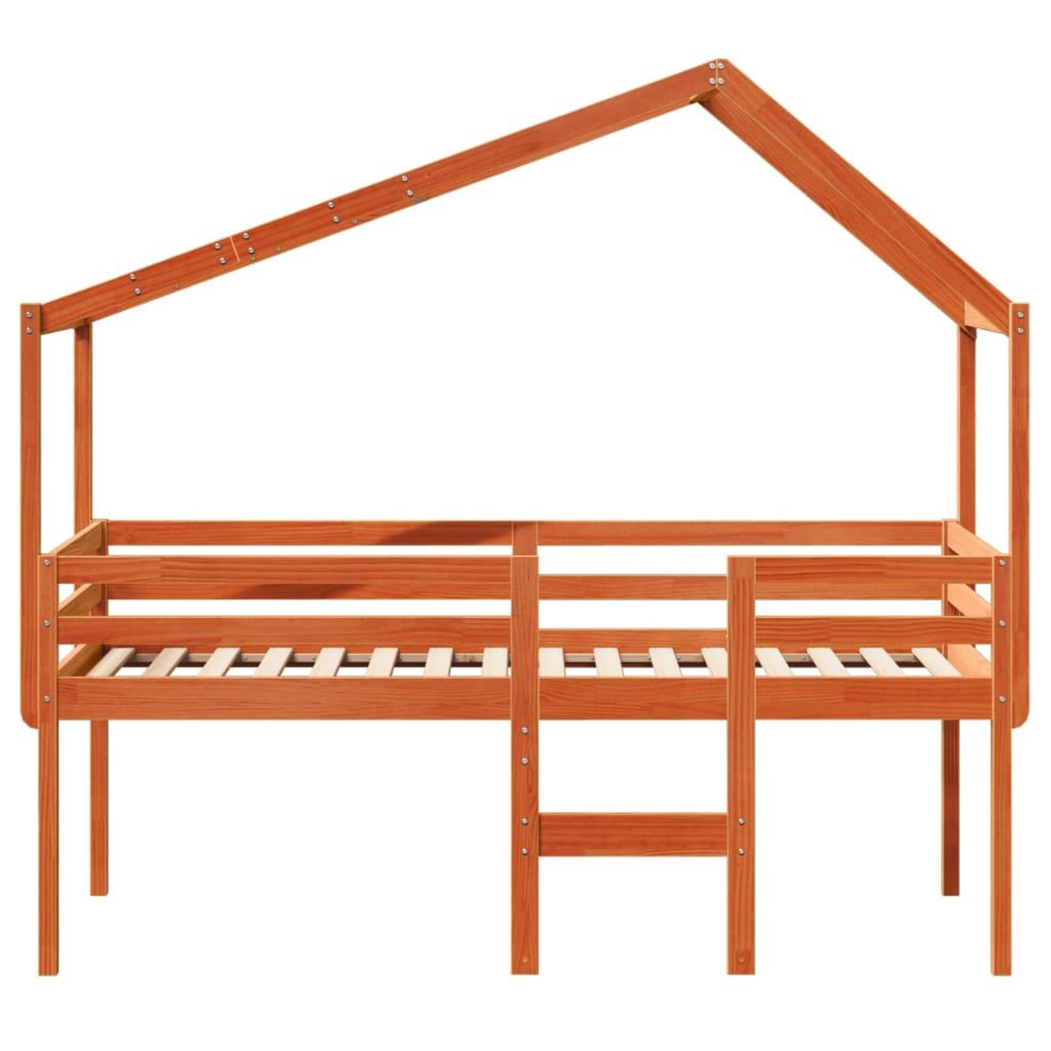 Voir la diapositive 4 : VIDAXL Lit haut sans matelas cire marron 80x200 cm bois de pin massif