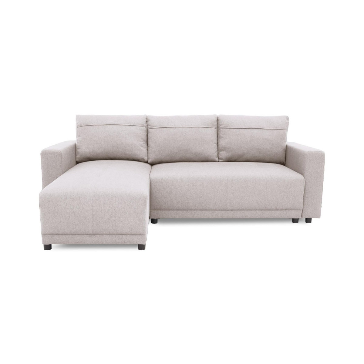 BEST MOBILIER Pilea - canapé d'angle réversible 4 places - convertible avec coffre - en tissu