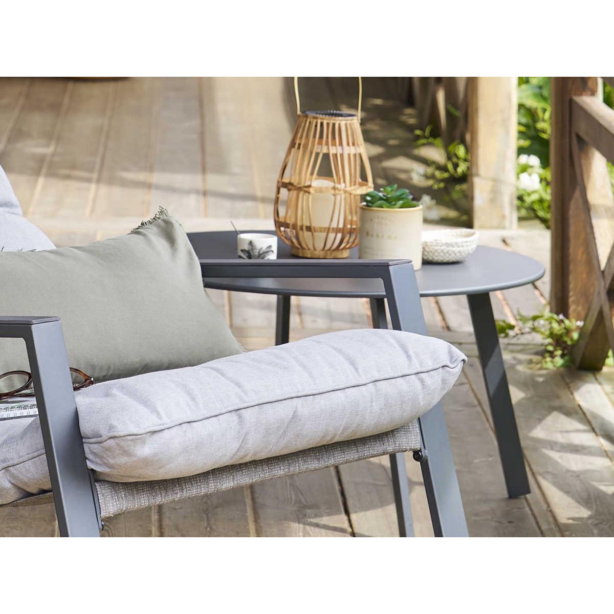 HESPERIDE Table d'appoint ronde Saona Graphite - 70 cm - Hespéride