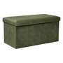 Voir la diapositive 1 :  Banquette Coffre Pliable en Velours  Lilou  76cm Kaki