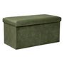 Voir la diapositive 1 :  Banquette Coffre Pliable en Velours  Lilou  76cm Kaki