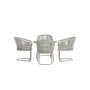 Voir la diapositive 2 : Paris Prix Ensemble Table de Jardin & 4 Chaises  Tilos  90cm Gris