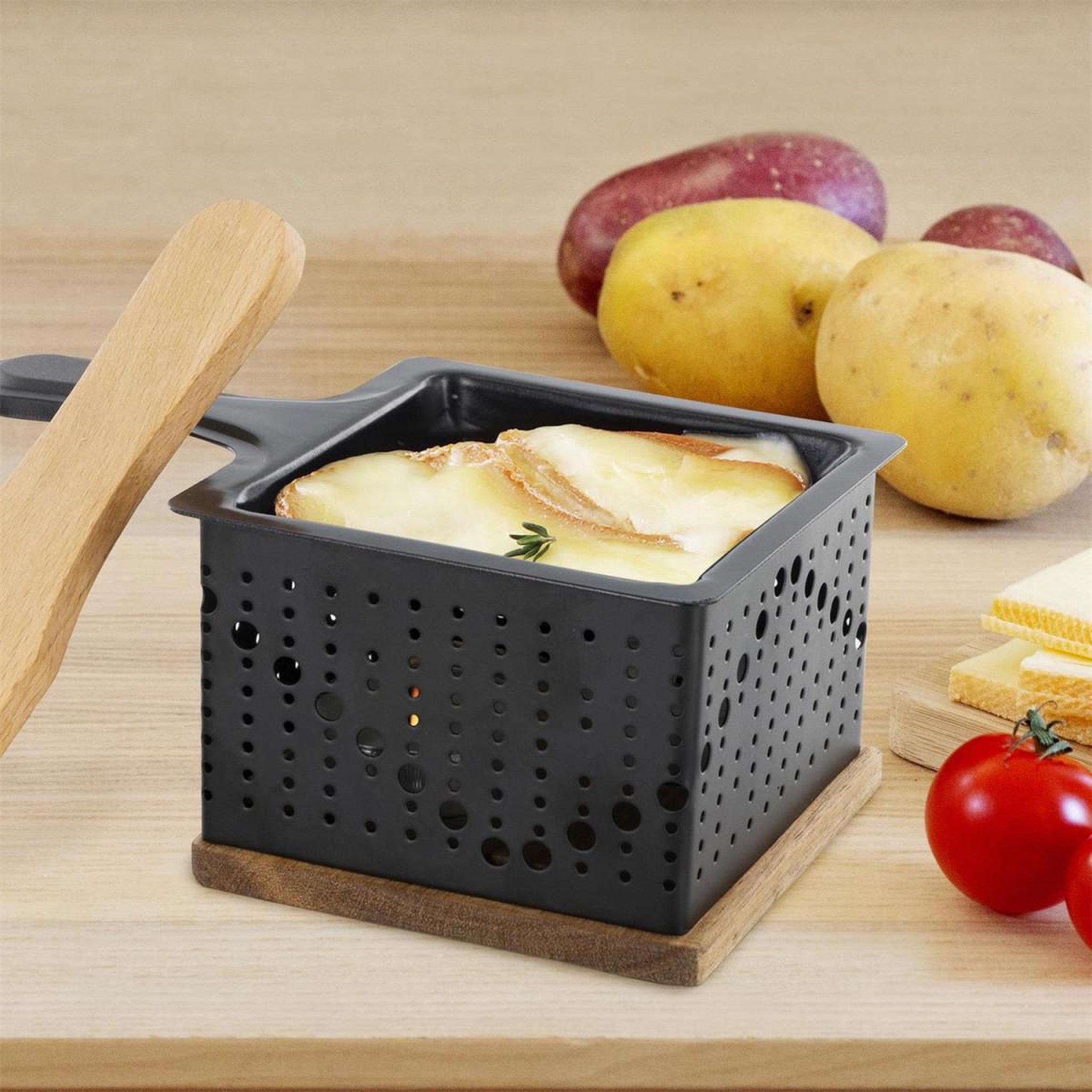 Voir la diapositive 6 : COOK CONCEPT Appareil à raclette individuelle  bougie  16cm noir