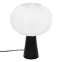 Voir la diapositive 1 : ATMOSPHERA Lampe à poser en métal et coton TOBIE - H. 33 cm - Blanc et noir