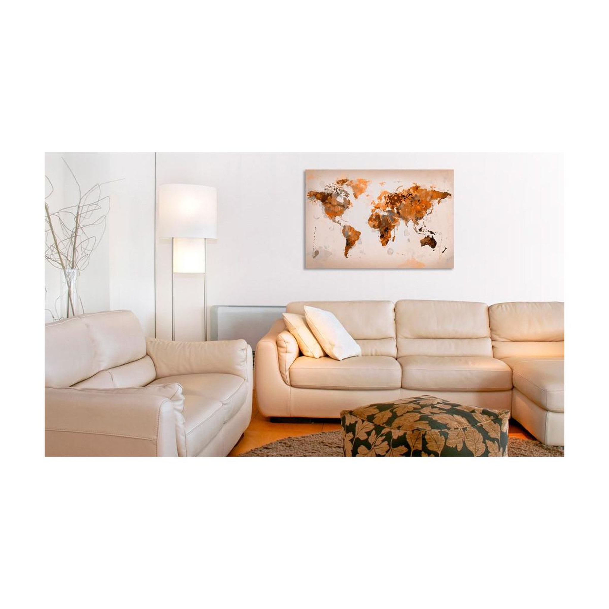 Voir la diapositive 2 : Paris Prix Tableau Imprimé  Map of the World Desert Storm