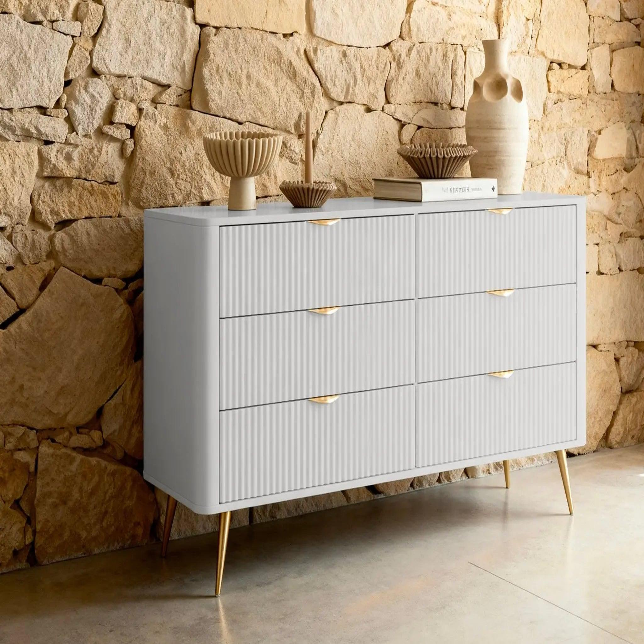 Voir la diapositive 3 : CASANOVA PARIS Joudy - buffet 163cmeffet rainuré