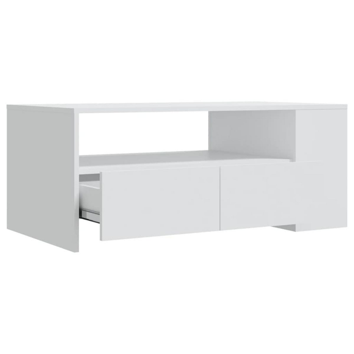 VIDAXL Table basse blanc 102x55x42 cm bois d'ingenierie