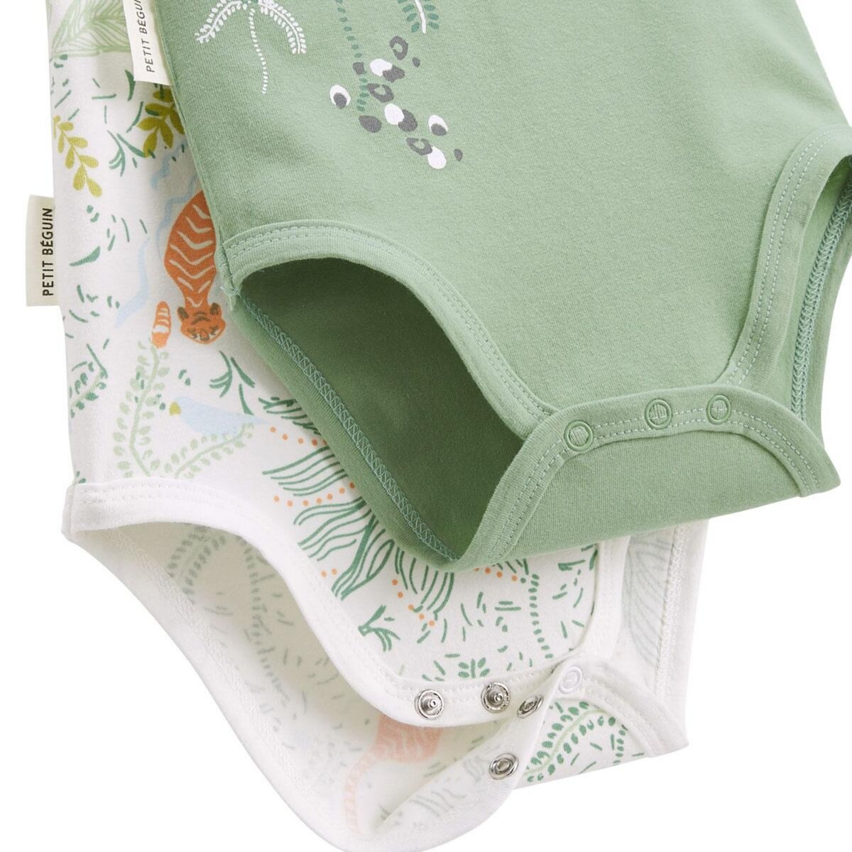 Petit Béguin Lot de 2 bodies bébé manches courtes Kanha