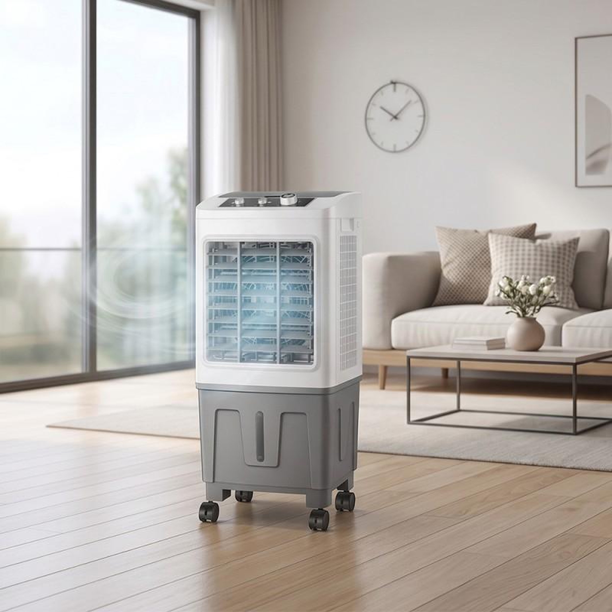 Voir la diapositive 3 : Rafraîchisseur d'air - 20 l - 3 vitesses - oscillation - jusqu'à 50 m²