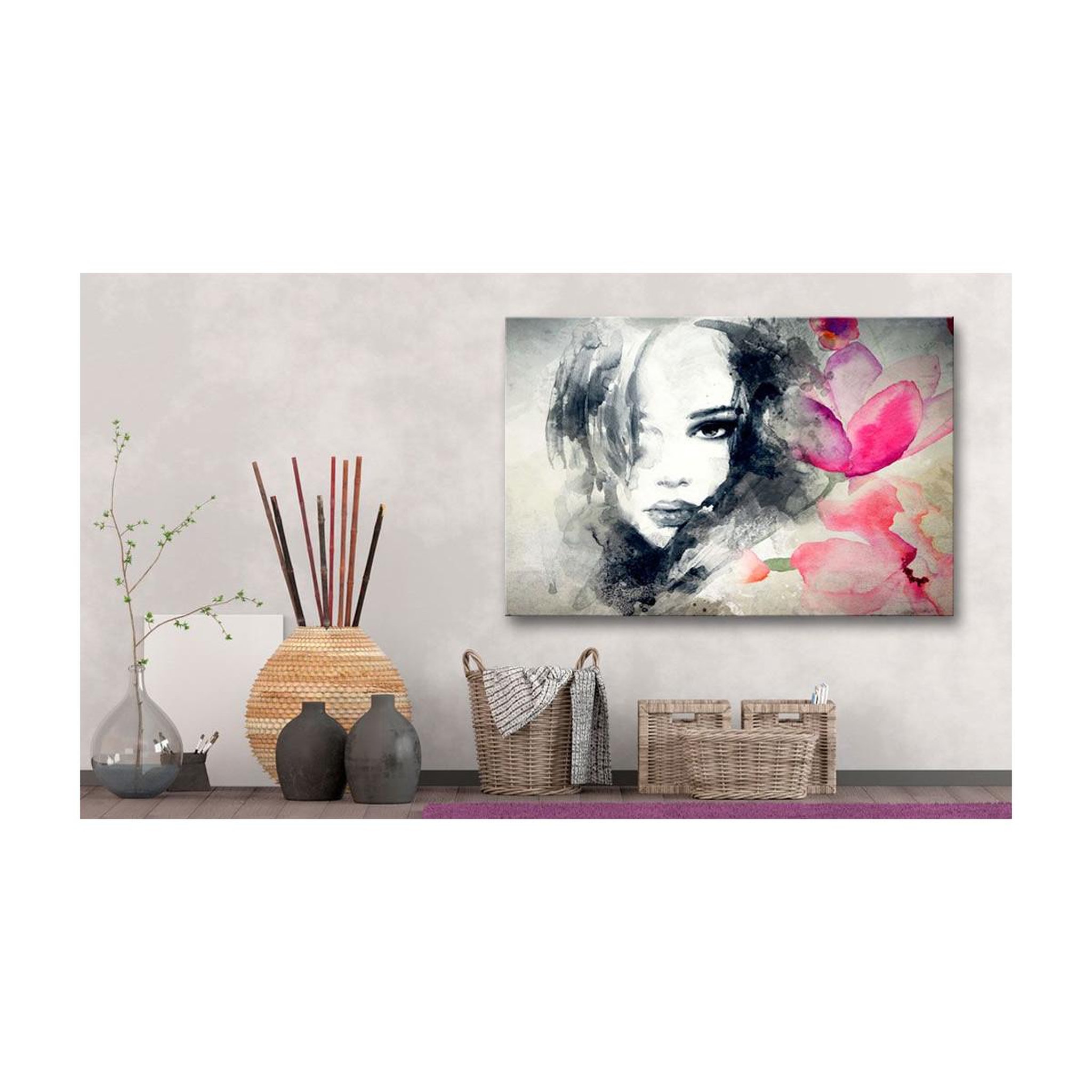 Voir la diapositive 2 : Paris Prix Tableau imprimé  regard mystérieux