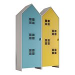 Paris Prix Pack - 2 Armoires Enfant  Casami Bruges  171cm Bleu & Jaune