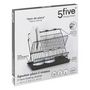 Voir la diapositive 6 : FIVE Égouttoir 2 Niveaux  Pliable  42cm Noir