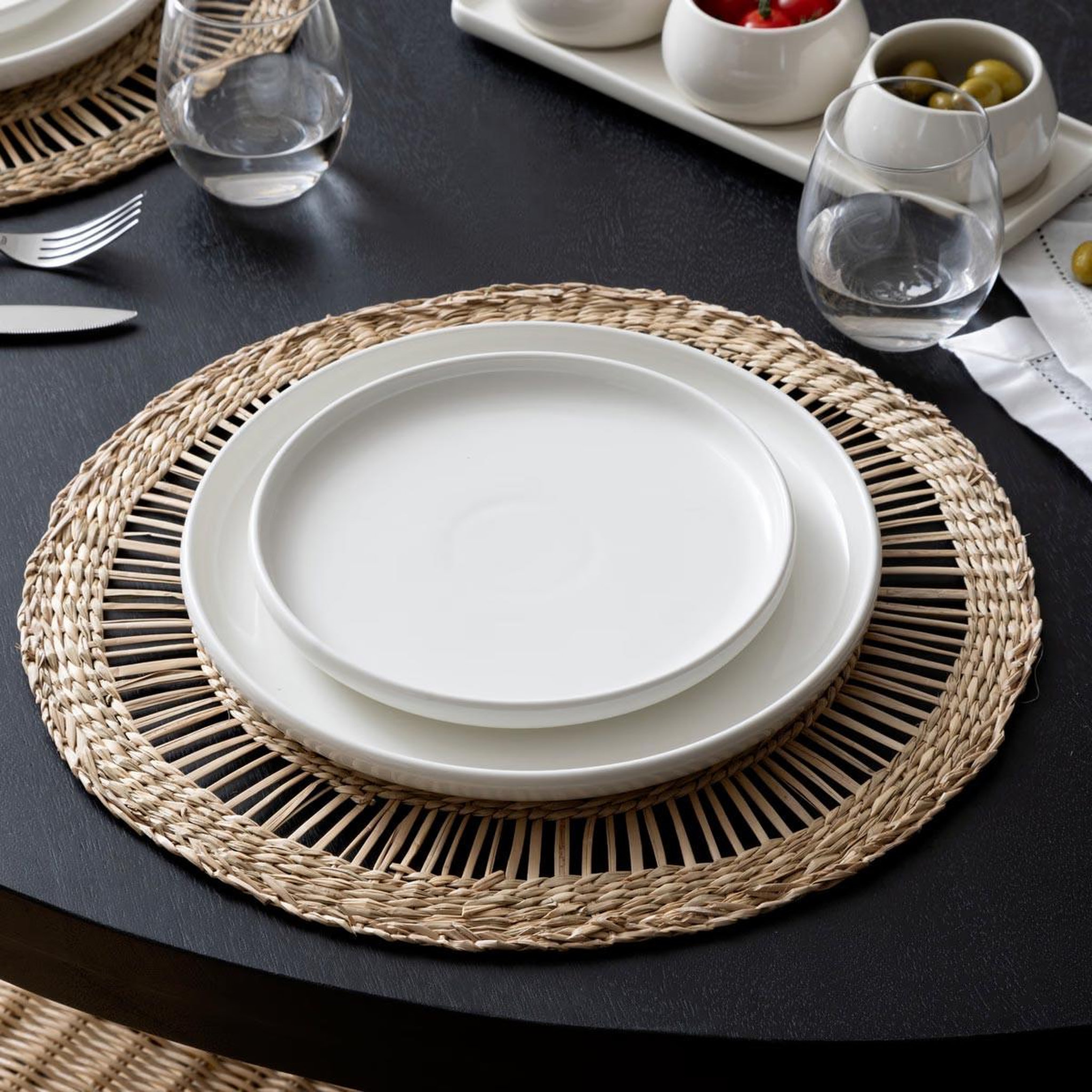 Voir la diapositive 4 : SECRET DE GOURMET Set de table déco  spring water  38cm naturel