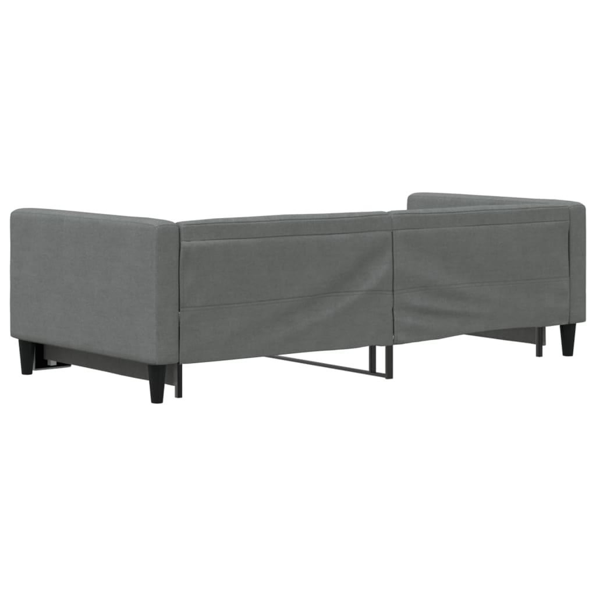 Voir la diapositive 5 : VIDAXL Lit de jour avec gigogne sans matelas gris fonce 90x190 cm