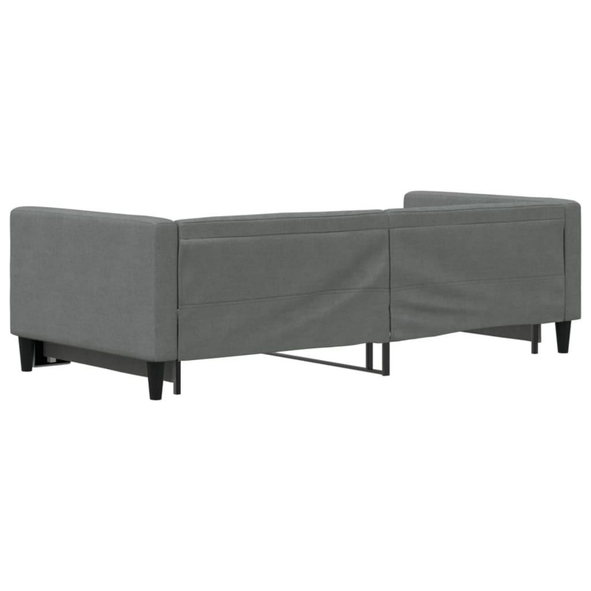 VIDAXL Lit de jour avec gigogne sans matelas gris fonce 90x190 cm