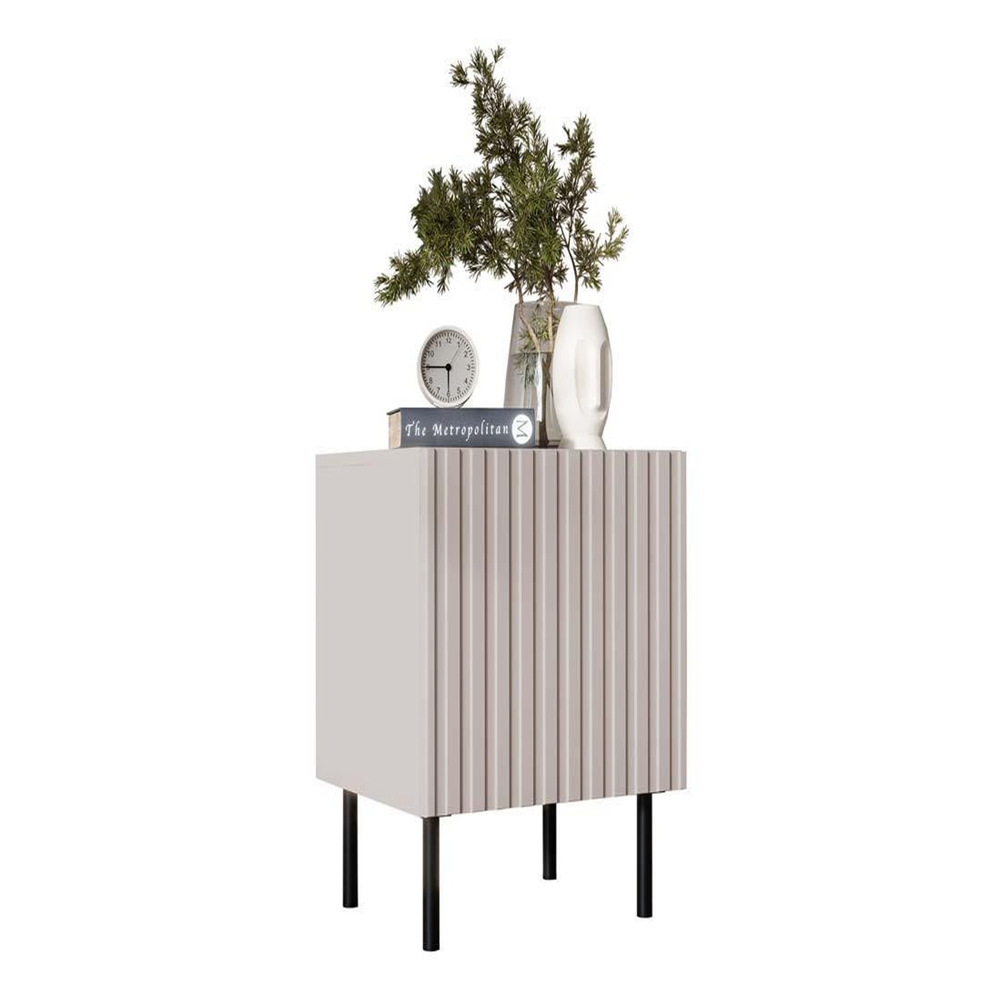 Voir la diapositive 3 : BEST MOBILIER Timote - lot de 2 tables de chevet - écru - 54 cm