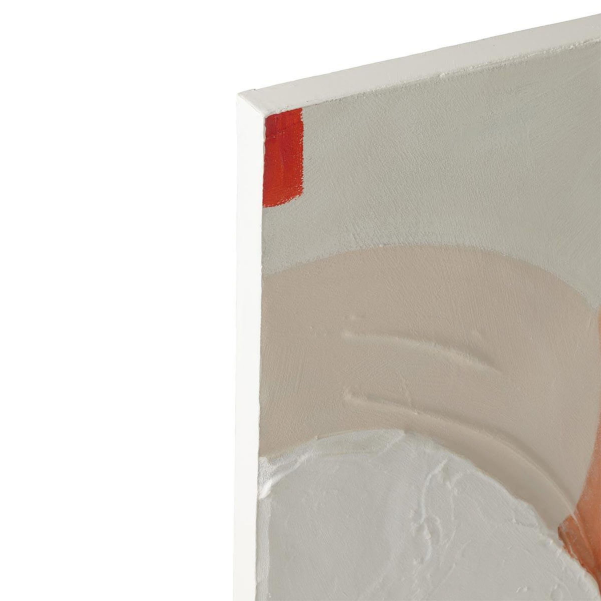 Paris Prix Tableau Déco  Cercles  82x122cm Orange & Blanc Cassé